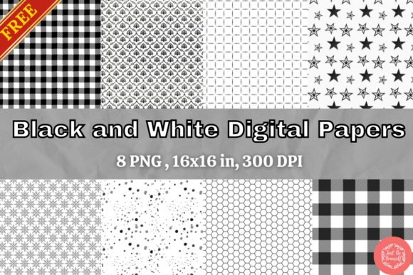 Download FREE Black and White Patterns Pack - Black Collection