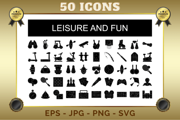 Download Leisure &amp; Fun Glyph Icons - Leisure Collection