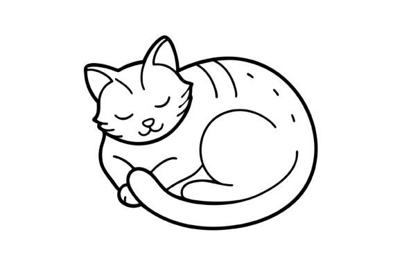 Download A Black and White Drawing of a Sleeping - Black Collection