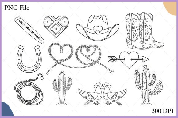 Download Valentine Western Cowboy Clipart Set - Premium Resources