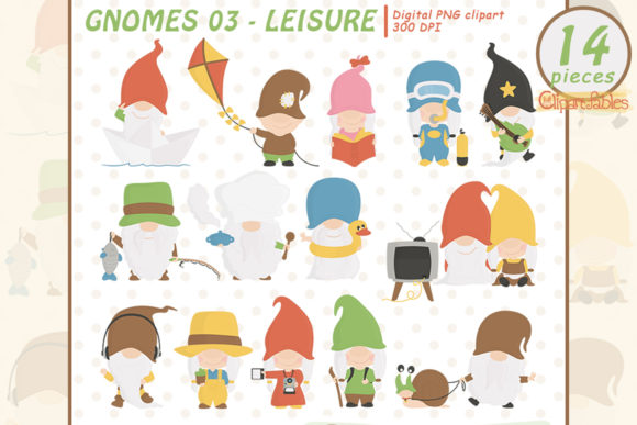 Download Cute GNOME LEISURE Clipart, Free Time - Leisure Collection