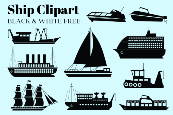 Download Ship Clipart Black &amp; White Free - Premium Resources