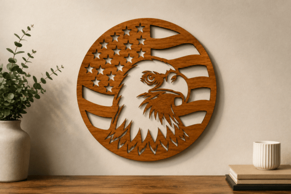 Download American Eagle Wall Art SVG Laser Cut - Premium Resources