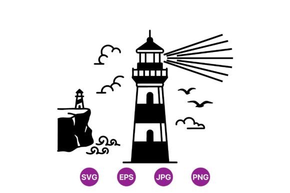 Download Coastal Lighthouse Svg Design - Premium Resources